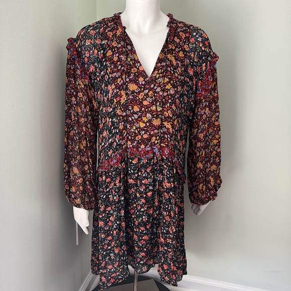 ANTHROPOLOGIE Helene Floral Tunic Dress small - Picture 7 of 13